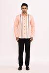 Arihant Rai Sinha_Peach Cotton Casual Shirt _Online_at_Aza_Fashions