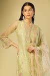 Shop_Samyukta Singhania_Pista Green Embroidered Kurta Set _Online_at_Aza_Fashions