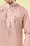 Buy_Rng Safawala_Pink Cotton, Silk Embroidery Blush Kurta Set 