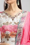 Buy_Samyukta Singhania_Pink Floral Printed Anarkali With Dupatta _Online_at_Aza_Fashions