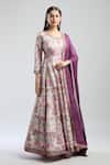 Buy_Samyukta Singhania_Off White Digital Print Anarkali With Dupatta _Online_at_Aza_Fashions