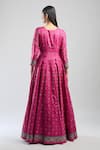 Shop_Samyukta Singhania_Pink Digital Print Anarkali Set _at_Aza_Fashions
