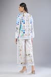 Shop_Naintara Bajaj_White Round Neck Floral Print Pant Set _at_Aza_Fashions