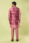 Shop_Arihant Rai Sinha_Pink Woven Acanthus Bloom Bundi Kurta Set _at_Aza_Fashions