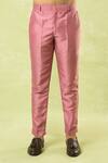 Shop_Arihant Rai Sinha_Pink Woven Acanthus Bloom Bundi Kurta Set _Online_at_Aza_Fashions