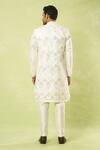 Shop_Arihant Rai Sinha_White Sequins Geometric Embroidered Sherwani Set_at_Aza_Fashions