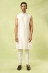 Buy_Arihant Rai Sinha_White Sequins Geometric Embroidered Sherwani Set_Online_at_Aza_Fashions