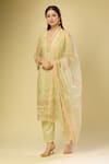 Buy_Samyukta Singhania_Pista Green Embroidered Kurta Set _at_Aza_Fashions