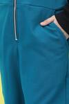 Shop_Petite Pomme_Blue Cotton Aqua Front Zip Jumpsuit Set 