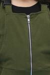 Buy_Petite Pomme_Green Cotton Olive Front Zip Jumper Set 