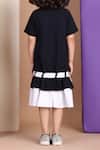 Shop_Petite Pomme_Black Cotton Dress With White Hem _at_Aza_Fashions