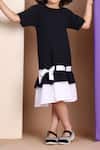 Buy_Petite Pomme_Black Cotton Dress With White Hem _Online_at_Aza_Fashions