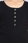 Buy_Samyukta Singhania_Black Cotton Ribbed Co-ord Set With Buttons 