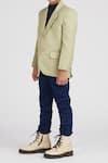 Buy_Petite Pomme_Pink Polyester Solid Pista Green Kids Blazer _Online_at_Aza_Fashions