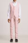 Arihant Rai Sinha_Pink Polyester, Cotton Satin Sequins 5 Pcs Island Royal Suit Set _Online_at_Aza_Fashions