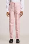 Shop_Arihant Rai Sinha_Pink Polyester, Cotton Satin Sequins 5 Pcs Island Royal Suit Set _Online_at_Aza_Fashions