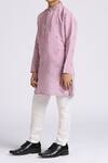 Buy_Petite Pomme_Purple Silk, Cotton Sequins Sequence Embroidered Kurta Set _Online_at_Aza_Fashions