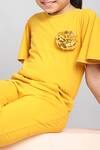 Buy_Petite Pomme_Yellow Cotton Fabric Flowers Flared Sleeve Jumpsuit 