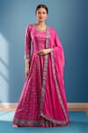 Buy_Samyukta Singhania_Pink Digital Print Anarkali Set _at_Aza_Fashions