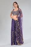 Buy_Payal Singhal_Purple Embroidered Blouse And Sharara Set _at_Aza_Fashions