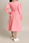 Shop_Samyukta Singhania_Pink Fit And Flare Cotton Dress For Girls _at_Aza_Fashions