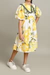 Shop_Samyukta Singhania_White Floral Fit And Flare Dress For Girls _Online_at_Aza_Fashions
