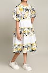 Petite Pomme_Multi Color Cotton Floral Print Fit And Flare Dress _Online_at_Aza_Fashions