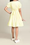 Shop_Samyukta Singhania_Yellow Cotton Fit And Flare Dress For Girls _at_Aza_Fashions