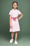Buy_Petite Pomme_Pink Cotton Girls Dress _at_Aza_Fashions