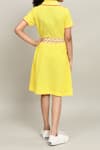 Shop_Petite Pomme_Yellow Cotton Girls Dress With Contrast Tie _at_Aza_Fashions