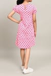 Shop_Petite Pomme_Pink Cotton Polka Dot Girls Dress _at_Aza_Fashions