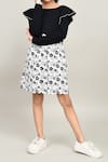 Shop_Petite Pomme_Black Cotton Bows Full Sleeve Floral Printed Dress _Online_at_Aza_Fashions