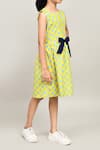 Shop_Petite Pomme_Yellow Cotton Sleeveless Polka Dot Frock _Online_at_Aza_Fashions