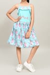 Shop_Petite Pomme_Blue Cotton Sky Aop Sleeveless Girls Frock _Online_at_Aza_Fashions