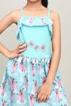 Petite Pomme_Blue Cotton Sky Aop Sleeveless Girls Frock _at_Aza_Fashions