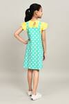 Shop_Petite Pomme_Yellow Cotton Polka Dungarees Dress Set _at_Aza_Fashions