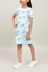 Petite Pomme_Blue Cotton Sky Aop Baby Girls Dress _at_Aza_Fashions