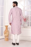 Shop_Arihant Rai Sinha_Lilac Silk Embroidery Kurta And Aligadhi Pant Set _at_Aza_Fashions