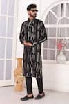 Buy_Arihant Rai Sinha_Black Silk Embroidery Kurta Set 