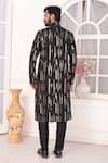 Shop_Arihant Rai Sinha_Black Silk Embroidery Art Straight Kurta _at_Aza_Fashions