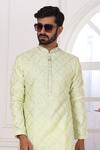 Arihant Rai Sinha_Silk Embroidery Art Straight Kurta _Online_at_Aza_Fashions