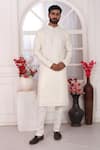Arihant Rai Sinha_Cream Silk Embroidery Kurta Set _Online_at_Aza_Fashions