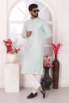 Buy_Arihant Rai Sinha_Mint Silk Embroidery Green Kurta Set 