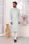 Arihant Rai Sinha_Mint Silk Embroidery Green Kurta Set _at_Aza_Fashions