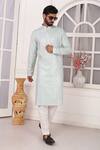 Buy_Arihant Rai Sinha_Mint Silk Embroidery Green Kurta Set 
