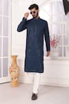 Buy_Arihant Rai Sinha_Teal Blue Embroidered Kurta Set _at_Aza_Fashions