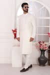 Arihant Rai Sinha_Cream Silk Embroidery Straight Kurta _at_Aza_Fashions