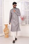 Buy_Arihant Rai Sinha_Purple Silk Embroidery Art Straight Kurta 
