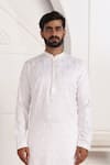 Arihant Rai Sinha_Off White Silk Embroidery Kurta Set _Online_at_Aza_Fashions