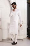 Buy_Arihant Rai Sinha_Off White Silk Embroidery Kurta Set 